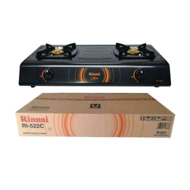 Kompor Gas Rinnai 2 tungku RI-522C RI522C 522 C ceflon