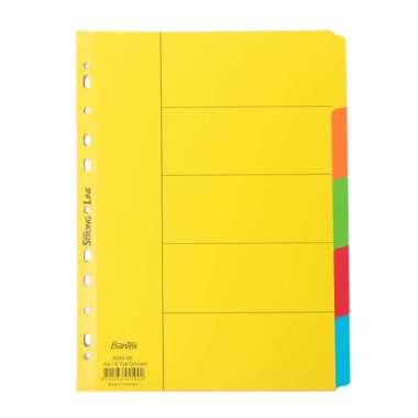Bantex Cardboard Divider Indexes / Pembatas Binder / Penyekat Ordner A4 (5 Pages)