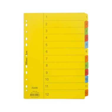 Bantex Cardboard Divider Indexes / Pembatas Binder / Penyekat Ordner A4 (1-12)