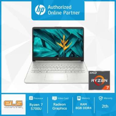 HP 14S-FQ1036AU - Silver [Ryzen 7 5700U-8GB-SSD 512GB]