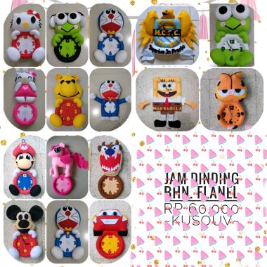 Jam Dinding Flanel/Jam Karakter