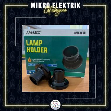 Fitting Plafon Bulat Hitam AMC262B