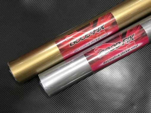 STIKER / STICKER VINYL GOODFIX GOLD / SILVER ROLL (45cm x 15m) Multicolor