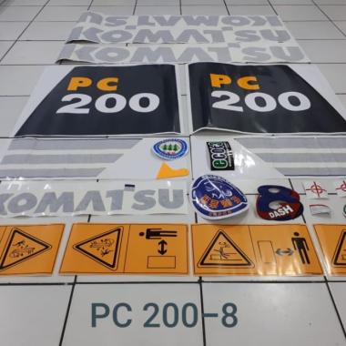 stiker excavator Komatsu PC 200 6-7-8 Multicolor