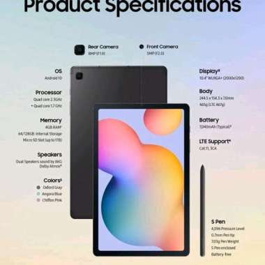 SAMSUNG TAB S6 LITE pink