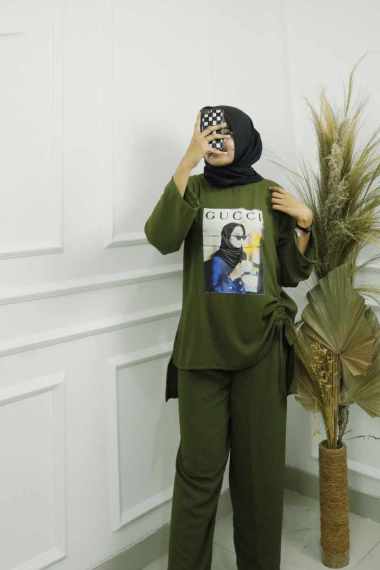 FASHION BAJUTERBARU LUCI SET M L XL XXL | BAJU SETELAN WANITA DEWASA ONE SET CRINKLE AIRFLOW APLIKAS