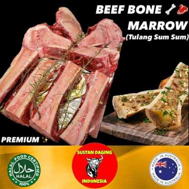 BEEF BONE MARROW TULANG SUMSUM 500 GRAM IMPORT DARI AUSTRALIA/ BEEF BONE MARROW ORGANIC TULANG SUMSU