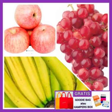 Paket Buah 504: 1sisir Pisang Ambon + 1kg Anggur Merah + 2kg Apel Fuji