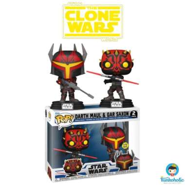 Funko POP! Star Wars The Clone Wars Darth Maul & Gar Saxon Glow 2-Pack