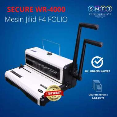 SECURE WR-4000 Mesin Jilid Kertas A4 F4 Folio GARANSI RESMI