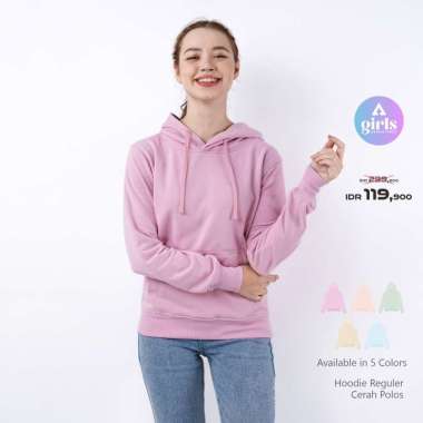 Aerostreet Hoodie Reguler Polos Cerah Sweater Jumper 1D000 L Sage Green