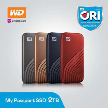 SSD WD My Passport External Portable 1TB 1TB Original Resmi RED