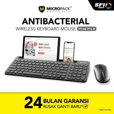 Micropack KM-238W Wireless Combo Keyboard Mouse KM238W KM 238W GREY