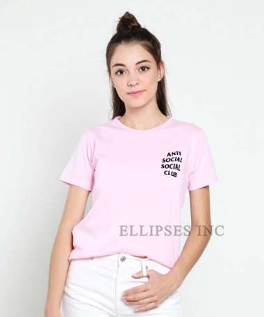 ELLIPSESINC Kaos Wanita Lengan Pendek ASSC L PINK