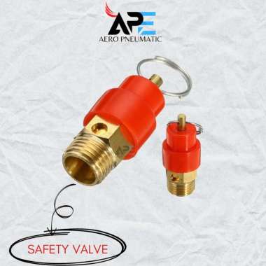 SAFETY VALVE MINI KRAN PENGAMAN KOMPRESOR drat 1/4"