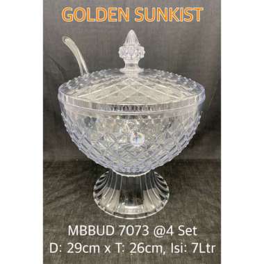 Mangkok Sop Buah Tempat Es Buah Set Gelas MBBUD 7073 Golden Sunkist MBBUD 7073