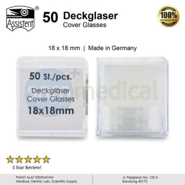 Assistent Coverglass Box 18 x 18 mm of isi 50 pcs