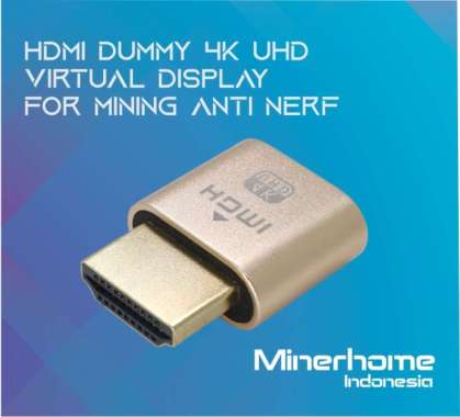 HDMI Dummy 4K UHD Virtual Display Anti Nerf for Mining