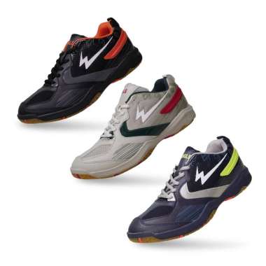 Eagle Sepatu Badminton Pria Skyline 38 Hitam Oranye