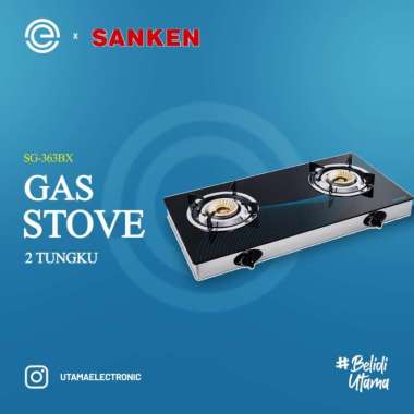 SANKEN Kompor Gas Kaca 2 Tungku - SG-363BX