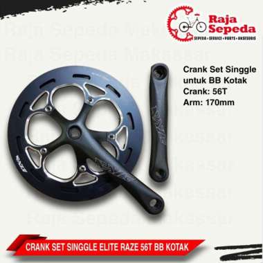 CRANK SET SINGGLE 56T FOLDING SELI BB KOTAK RAZE ELITE