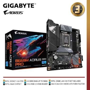 GIGABYTE B660M AORUS PRO 1.0 | Intel B660 LGA 1700 DDR5 Micro ATX