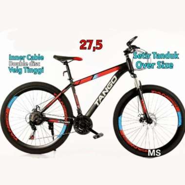 SEPEDA MOUNTAIN BIKE MTB TANGO 27.5 3x7 SPEED (BLK-RED)