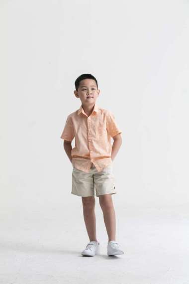 Sejauh Mata Memandang Kemeja Anak Lapis Onde Salmon S