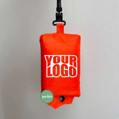 CUSTOM TAS BELANJA LIPAT SABLON LOGO NAMA/TAS LIPAT HOOK MEDIUM POCHES Orange