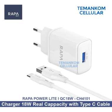 Adapter RAPA Quick Charger 18W PD fast Samsung Xiaomi android Garansi RESMI