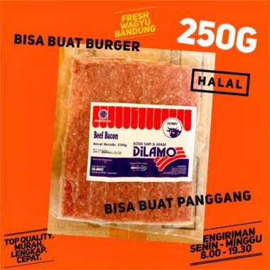 SMOKED BEEF BACON PREMIUM Daging Sapi Asap Slice Burger Panggang Halal