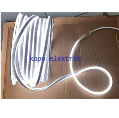 Lampu Strip LED Flexible 5 Meter + Soket / Lampu Neon Flex Putih