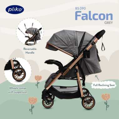 Stroller Pliko Falcon 390 Reversible Handle Kereta Dorong Bayi GREY