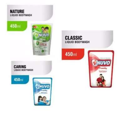 sabun cair nuvo protect 450ml Merah