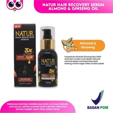60 ML NATUR HAIR RECOVERY SERUM / HAIRCARE SERUM RAMBUT ALOEVERA