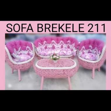 Sofa Minimalis / Kursi Tamu Brekele Rotan Sintetis Helios