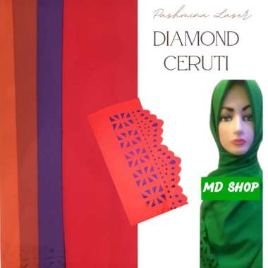 MD Shop Pashmina Laser Diamond Ceruti Ungu Tua