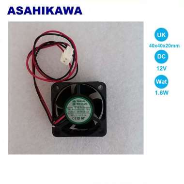 Asahikawa Cooling Exhaust Fan DC Kipas Pendingin Kipas Angin DC12V 40x40x20mm