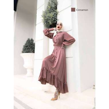 Dressed up - Charylin Dress Vintage | Vintage Dress | Princess Dress | Silk Dress S cinnamon