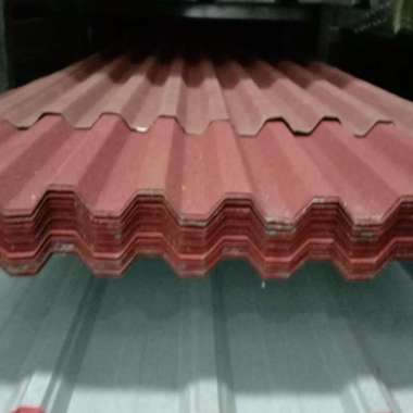 0.3MM x 75CM x 4M / NM Seng Spandek Galvalum Pasir Gel Kecil Merah Lbr