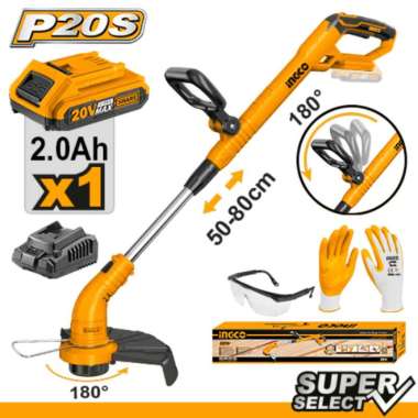 Cordless Grass Trimmer 20v INGCO CGTLI20301 Mesin Potong Rumput P20S