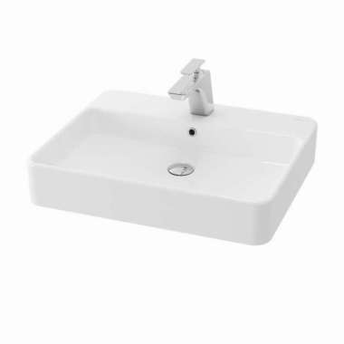 Wastafel TOTO LW 950 CJ W/F Putih Comp Set Kran Panas Dingin TX115LRS