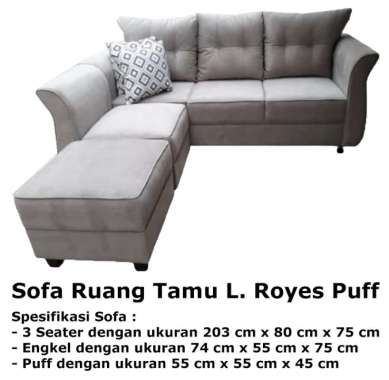 Sofa Ruang Tamu L.Royes Puff Kota Pekanbaru