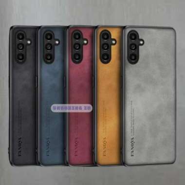 Soft Case Samsung A34 A54 5G - Casing Samsung A54 5G Case PU Leather Samsung A54 Biru