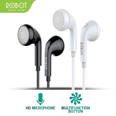 Headset Robot RE601 Wired Headset Wired Earphone Android iPhone original robot