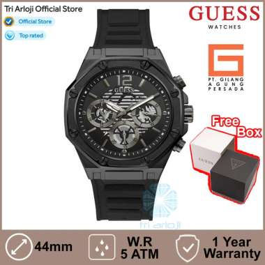 GUESS Watches GUESS GW0263G4 Original MOMENTUM Jam Tangan Pria Analog Black Silver