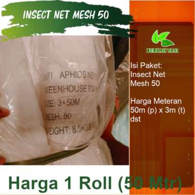 Insect Net Putih Mesh 50 Panjang 50 Meter