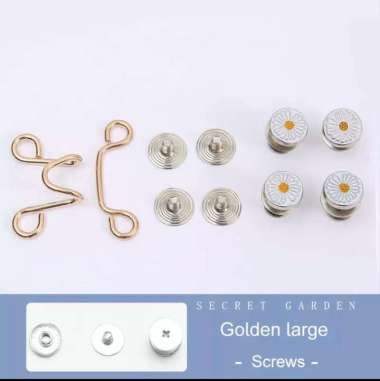 Kancing Pengecil Jeans Mutiara Simple Adjustable Kancing Pengecil Celana Panjang Daisy Kancing Jeans