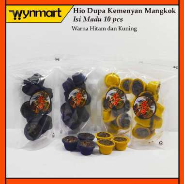 Hio Dupa Kemenyan Mangkok Isi Madu - 10 pcs Hitam