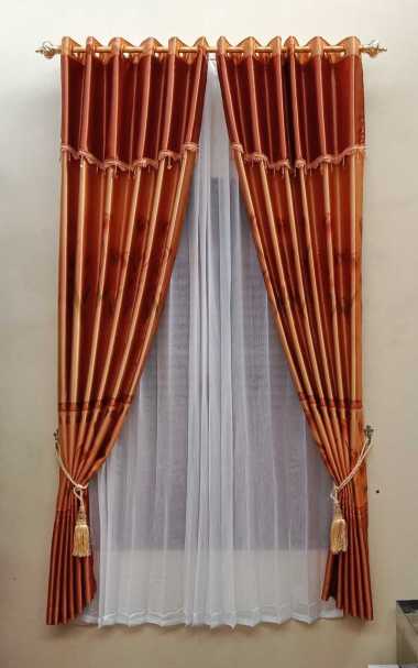 GORDEN IMPORT/GORDEN MINIMALIS/GORDEN PRINTMAS PONI/GORDEN BLACKOUT LEBAR KAIN 140 CM HIJAU